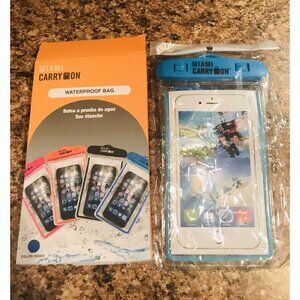 Miami Carry On Travel Swimming Waterproof Bag Case Cell Phone Blue NEW 25mm